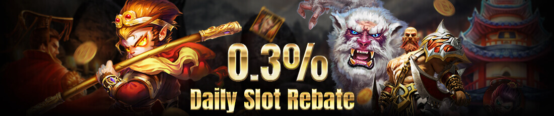 0.3% Daily Slot Rebate